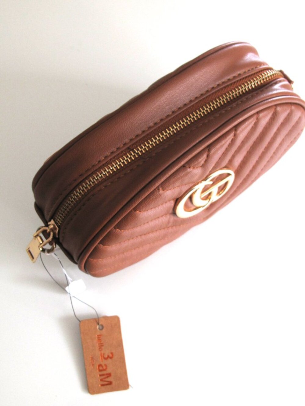 QUILTED Convertible CROSSBODY Fanny Pack BROWN 3 AM FOREVER